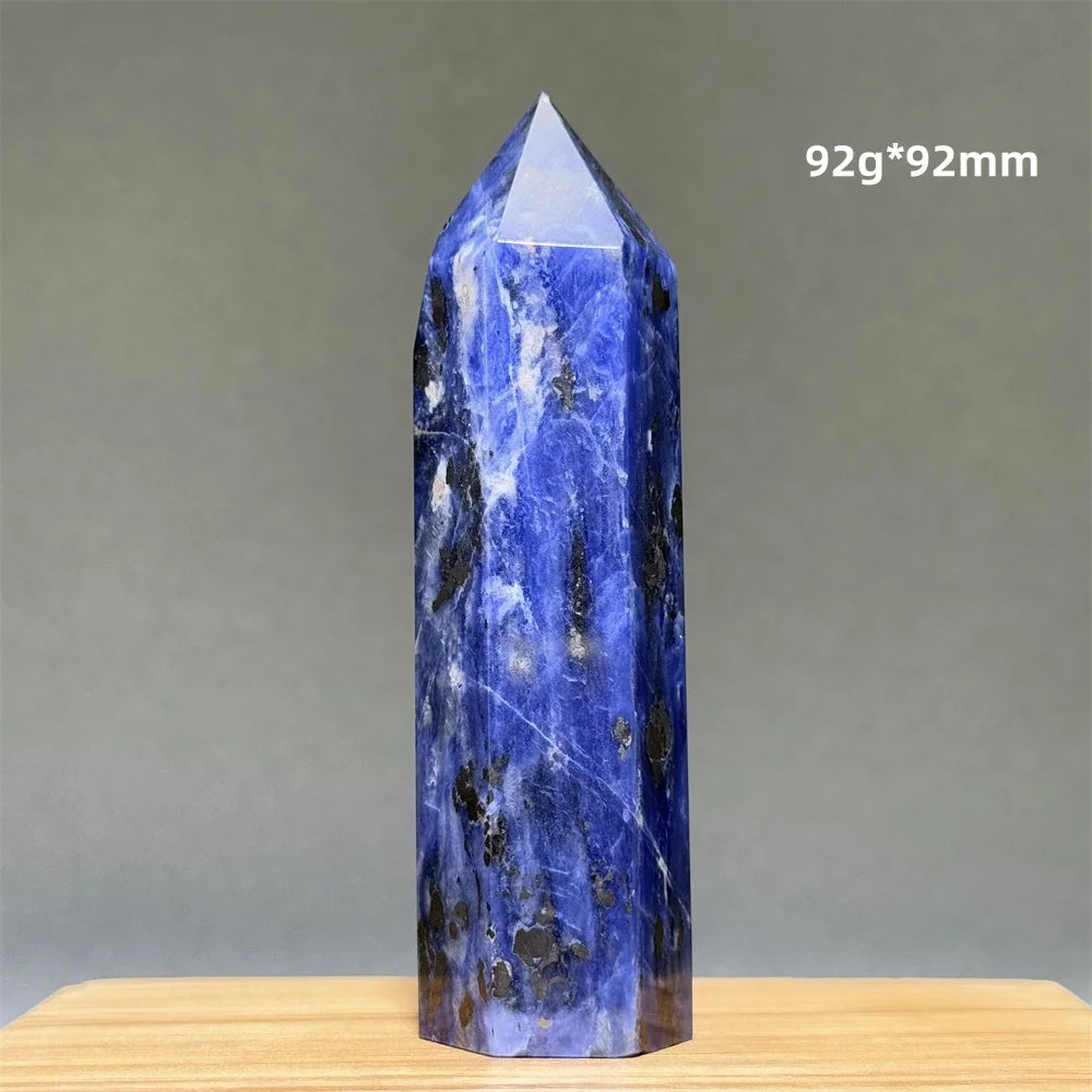 Blue Veins Stone Obelisk Natural Mineral Quartz Home Feng Shui Decorative Gift Reiki Treat Witchcraft Magic Wand