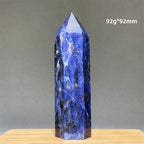 Blue Veins Stone Obelisk Natural Mineral Quartz Home Feng Shui Decorative Gift Reiki Treat Witchcraft Magic Wand