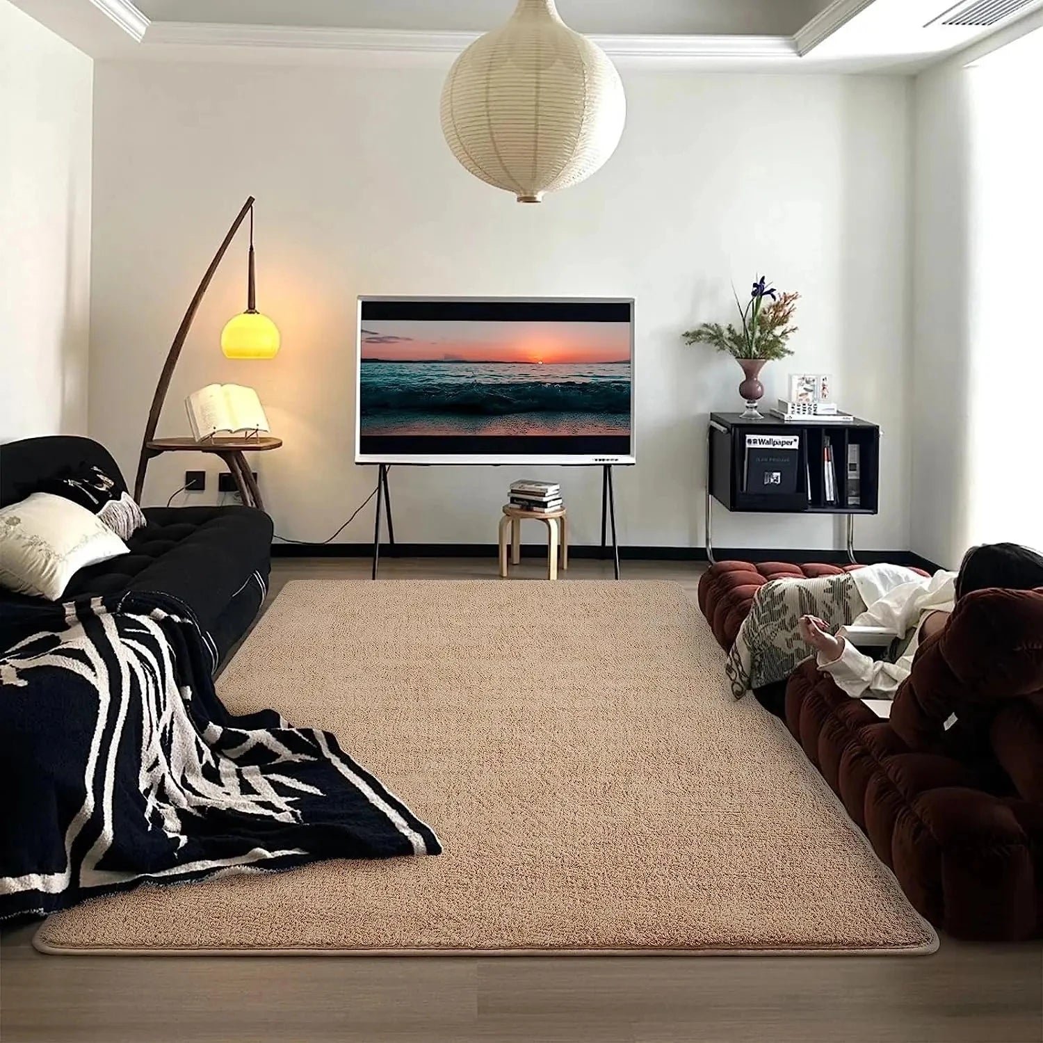 Living Room Carpet Nonslip Bedside Rugs Large Soft Floor Rug Children Game Mat Rectangular Home Decoration