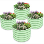 Round Metal Planter Boxes (4-Pack)