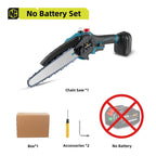 NEWBENY 8 Inch Brushless Electric Saw With Oiler Cordless Woodworking Garden Pruning Saw Power Tools For Makita 18V Battery Pin