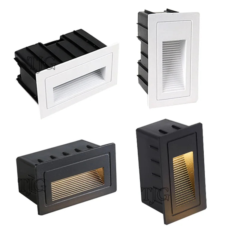 Outdoor Footlight Recessed Corner Wall Lamp Exterior Garden Light LED 3W 5W 10W Underground Waterproof Led Step Stair Lights