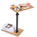 C-shaped Small Square Table, 360° Rotatable Sofa Tray Adjustable Height, Suitable for Bedroom, Living Room, Bathroom
