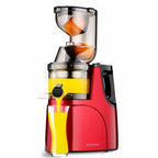 Masticating Juicer Machines, 7 inch Slow Cold Press Juicer with Large Feed Chute, Cold Press Juicers for Vegetables and Fruits