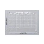 Magnetic Acrylic Calendar for Fridge Refrigerator Monthly Dry Erase Board Markers & Magnetic Pen Holder, Organic Glass Clea