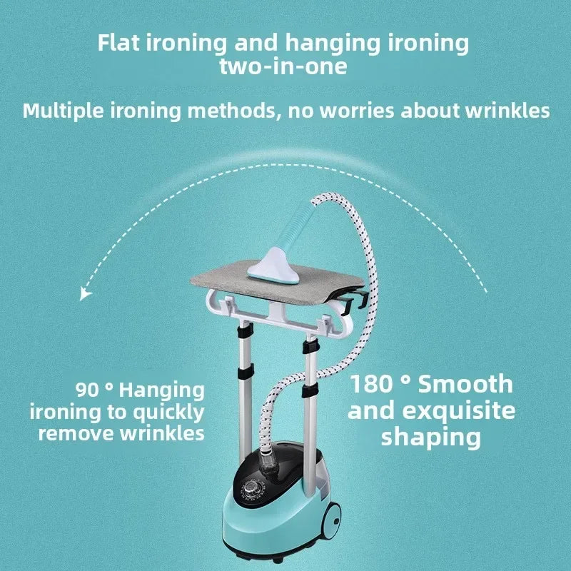 Hot selling household hanging iron with large steam, handheld double bar vertical ironing machine, high-power boosting flat iron