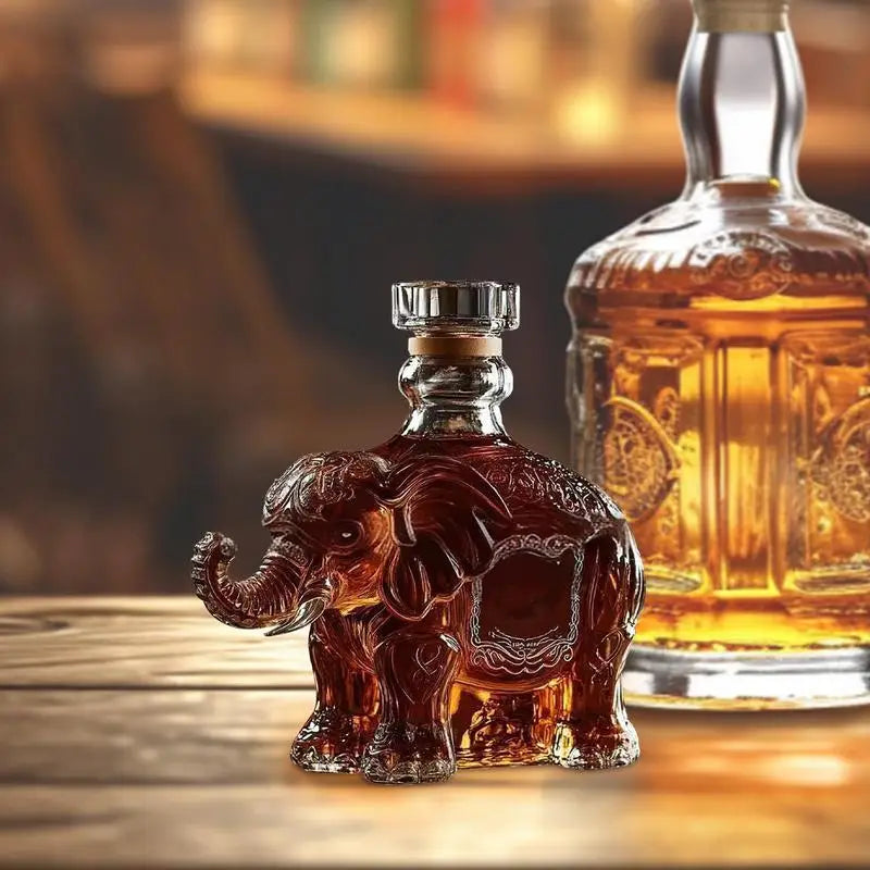 Whiskey Glass Decanter Animal Statue Whiskey Decanter Wine Bottle Liquor Bottle Home Decorations Wine Container for Alcohol