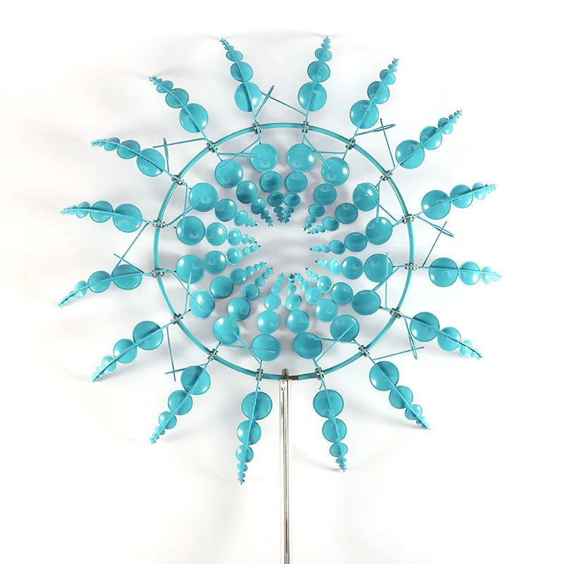 Creative Courtyard Garden Lawn Decoration Unique Wind Collector Magical Kinetic Energy Metal Windmill Rotator