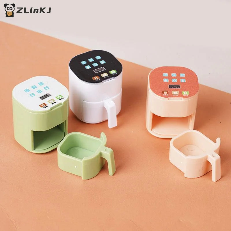 ▶1/12 Dollhouse Simulation Miniature Kitchen Appliances Model Dollhouse Air Fryer Beverage Machine Oven Rice Cooker Ornaments