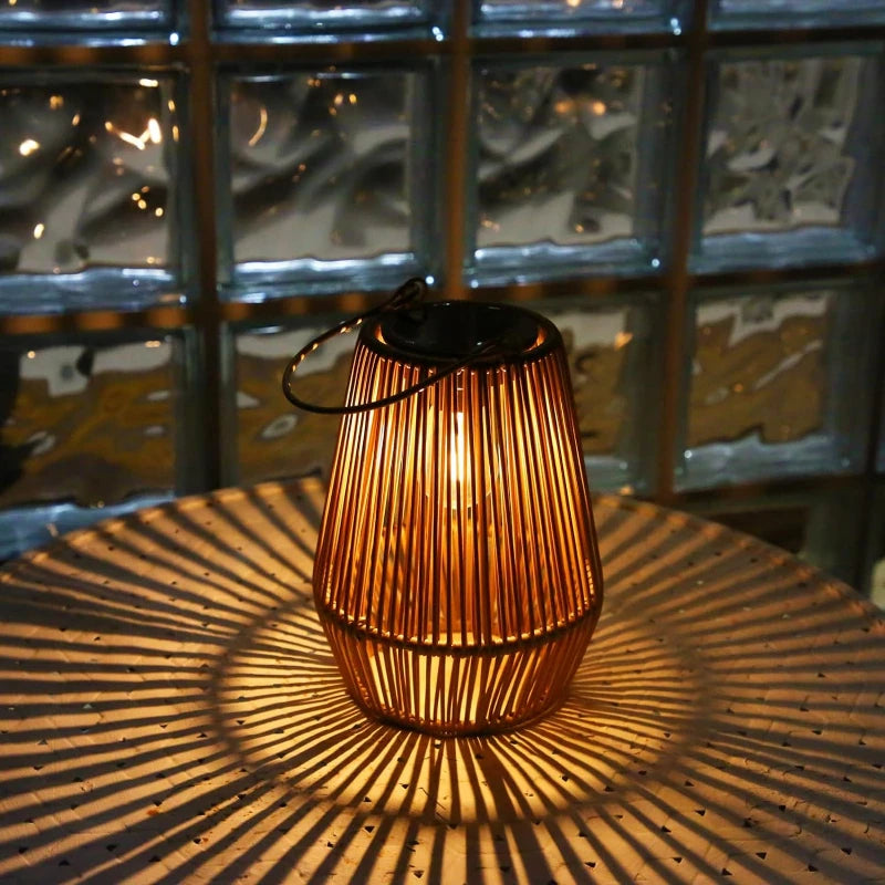 1pcs/2pcs solar outdoor lights hand woven, 0.6w solar garden light outdoor waterproof villa landscape light
