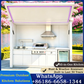 Practical Outdoor Kitchen Complete, Built-in Classic Non Stick Cookware Set, Windproof Waterproof Outdoor Cooking Station