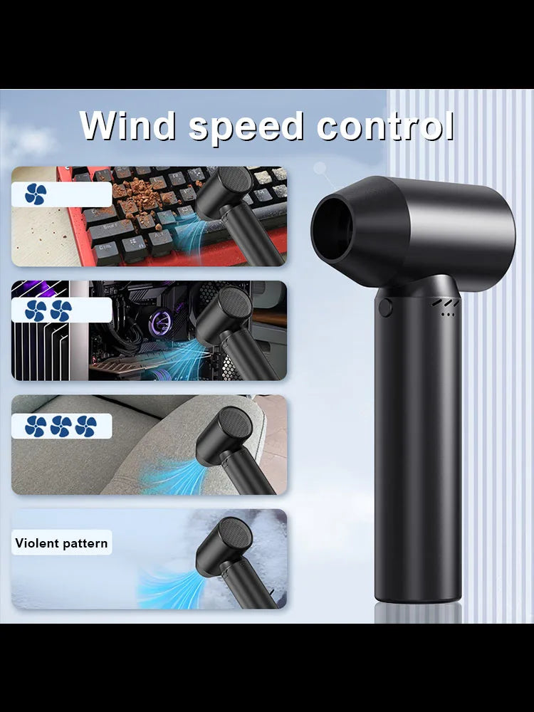 80000RPM Turbo Jet Fan Brushless Motor Handheld Duct Fan Wireless Air Gun 600g Thrust Violent Fan Electric Dryer For Car