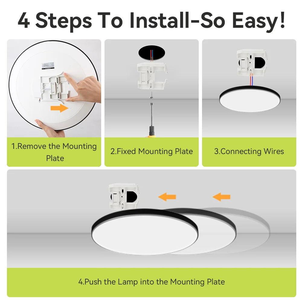 Smart LED Ceiling Light with Remote Control