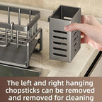 Stainless Steel Kitchen Sink Storage Rack,space Saving,built-in Sponge Rack And Drainage Basket For Kitchen Cleaning And Storage