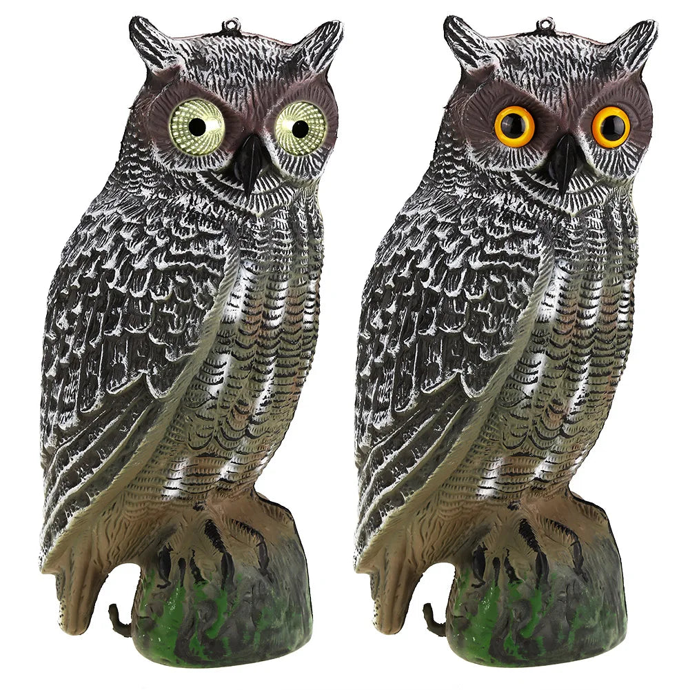 Decoy Pest  Decoy Solar Powered Owl Hunting Decoy Bird Scarer Deterrent Pest Control Garden Decor  Owl Garden