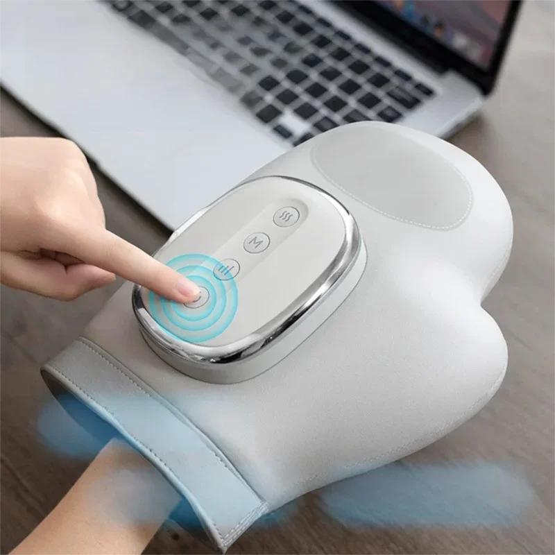 Electric Wireless Hand Massager with Airbags That Compress and Envelop the Entire Hand, Relieving Fatigue in the Palm and Fingers, Rechargeable and Portable, a Great Gift.