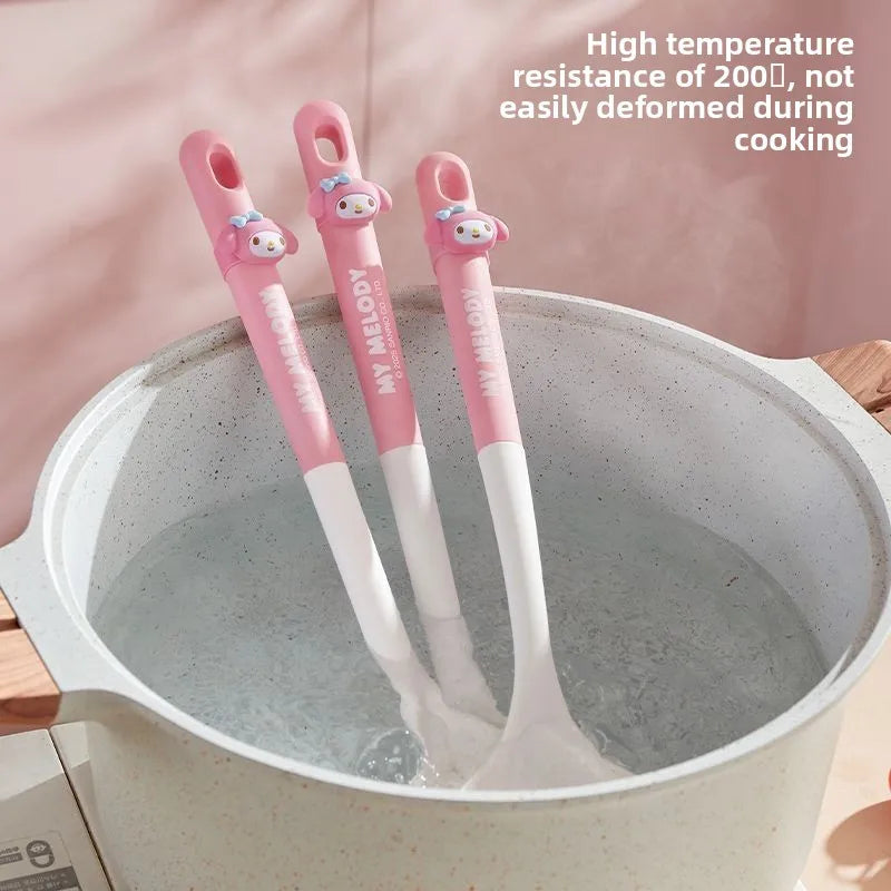 Cute Cartoon Silicone Spatula Kawaii Pink Rabbit Design Heat Resistant Non Stick Cookware Kitchen Utensil For Women Teens Gift