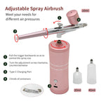 Rechargeable Portable Airbrush Paint Spray Gun Airbrush For Nail Art Cake Pastry Painting Barber Makeup Facial Beauty Skin Care