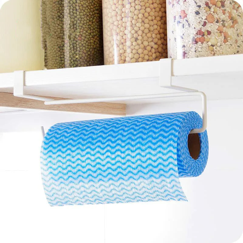 Iron Kitchen Tissue Holder Hanging Bathroom Toilet Roll Paper Holder Towel Rack Kitchen Cabinet Door Hook Holder hanging rack