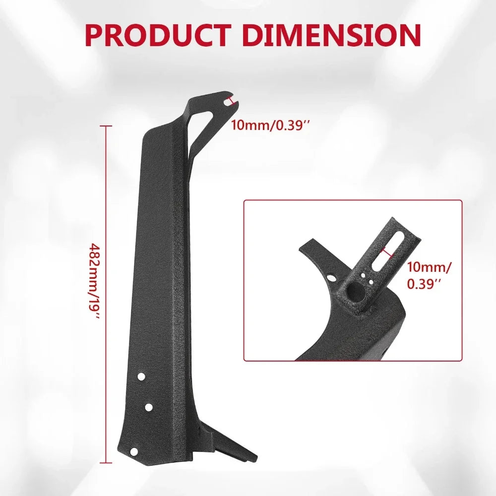 52 inch Straight LED Light Bar Bracket For Jeep Wrangler TJ 1997-2006 Off-Road Windshield A-pillar Work Light Base Holder