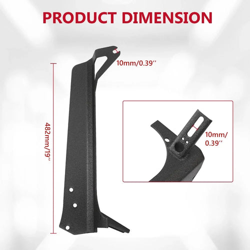 52 inch Straight LED Light Bar Bracket For Jeep Wrangler TJ 1997-2006 Off-Road Windshield A-pillar Work Light Base Holder