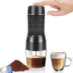 Portable Coffee Machine 3 In1 Hot/Cold Water Manual Espresso Maker For Capsule & Ground Hand Press Brewer hiking Travel