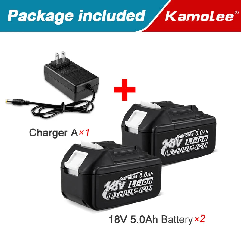 Kamolee 18V 6000mAh Li-ion Battery BL1860 Hand drill Battery Power tools Support Kamolee tools
