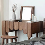 brown stool luxury dresser eithe bedroom girl Large Wooden Hotel Dressing Table Storage Makeup Schminktisch Bedroom Furniture
