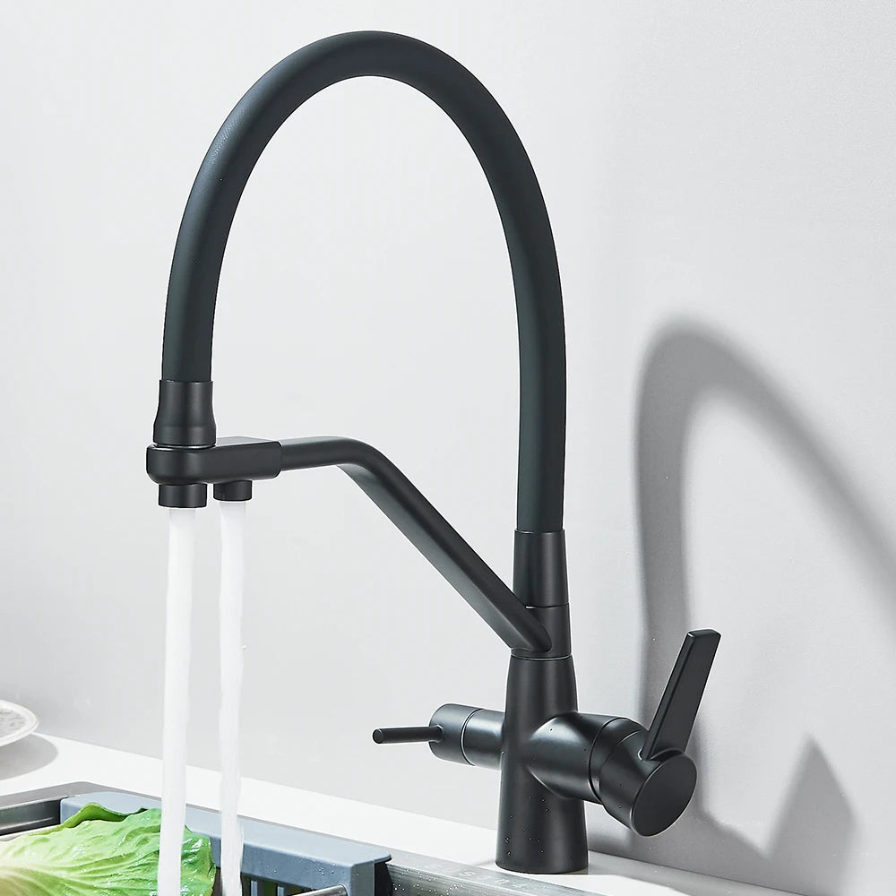 Filtered Kitchen Faucet Purification Water Tap Water Filter Tap For Kitchen Sink 3 in 1 Purifier Vessel Sink Mixer