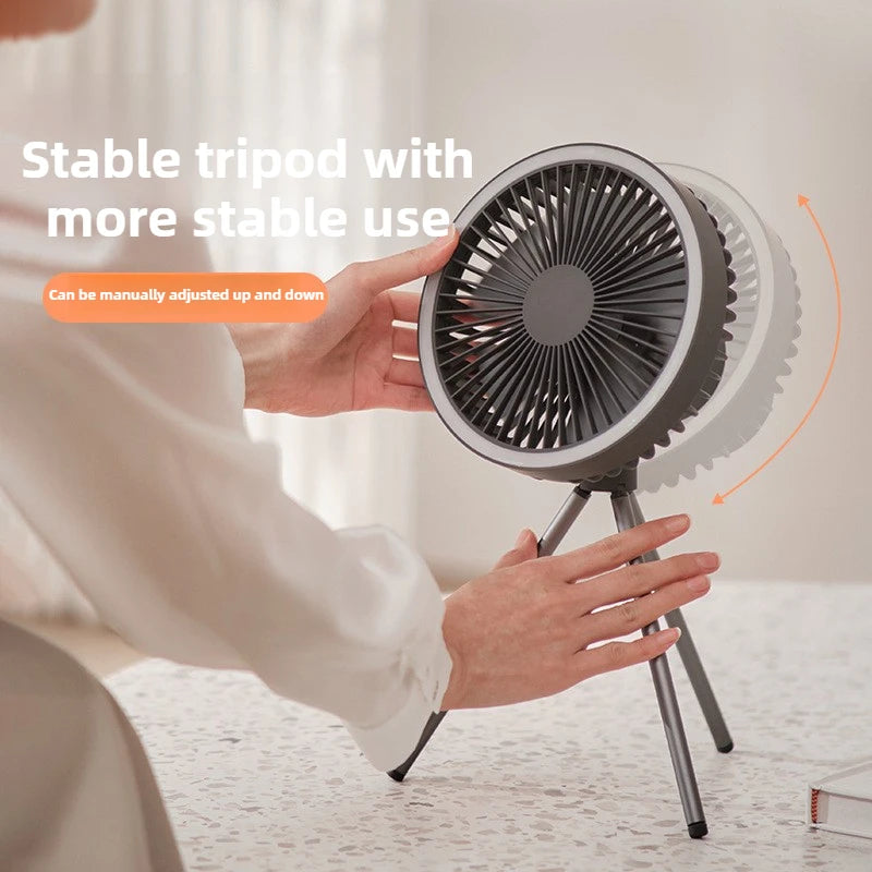 10000mAh 4000mAh Camping Fan Rechargeable Desktop Portable Circulator