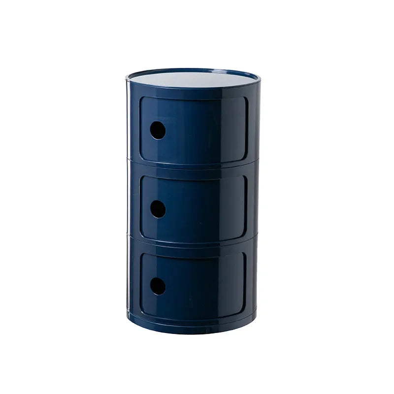 Creative Bedroom Bedside Table Modern Minimalist Round Storage Small Cabinet Large Capacity Plastic Side Cabinet