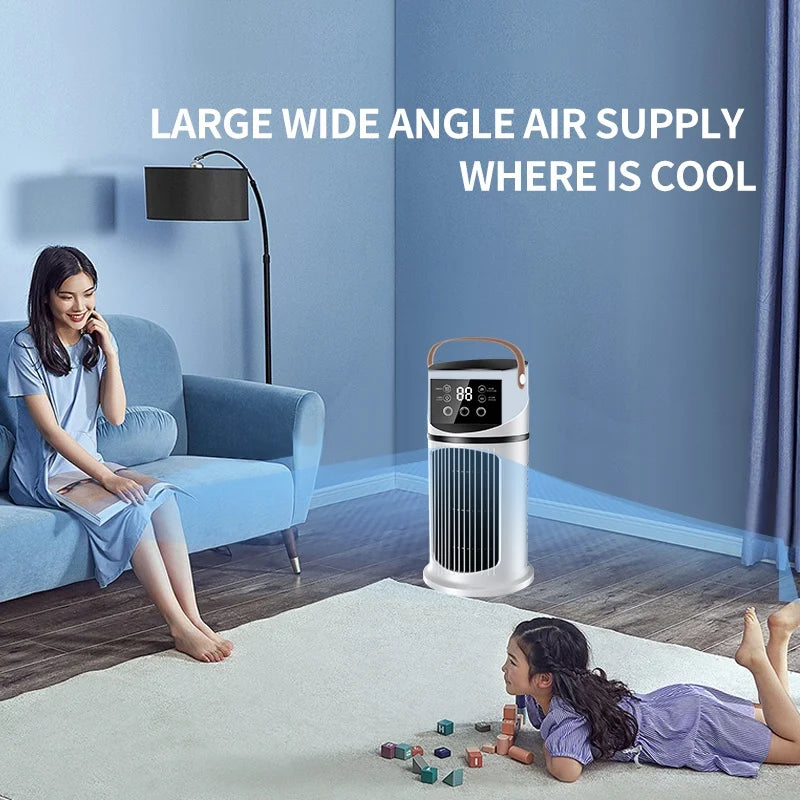 Portable Air Cooler Fan Humidifier with 1 9 Adjustable Wind Speed 1 8