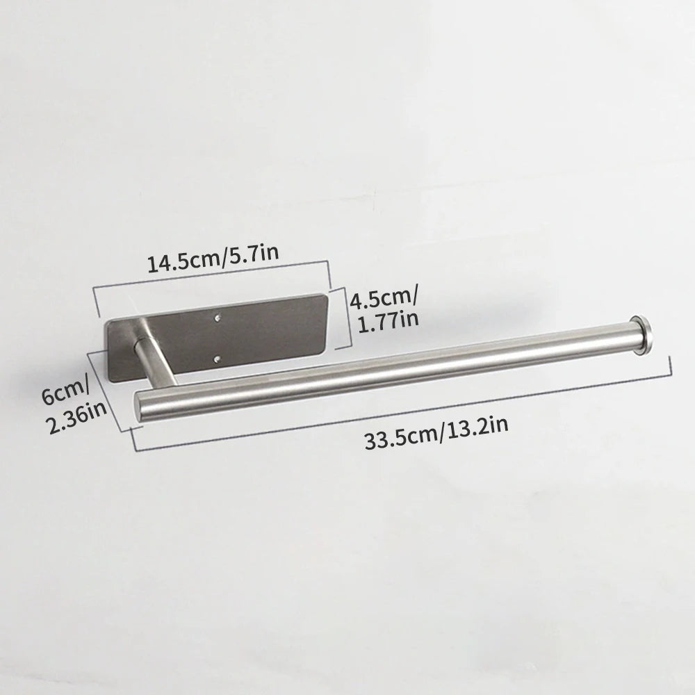 Paper Towel Holders for Kitchen Kitchen Roll Holder Paper Towels Self-Adhesive Under Cabinet Paper Towel Rack Stainless Steel