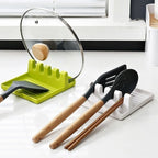 Kitchen Spoon Holder Spatula Rack Organizer Pot Lid Stand Kitchen Accessories Gadgets Tools Home Camping Picnic Non-slip Pad