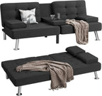 Folding Linen Futon Sofa Bed