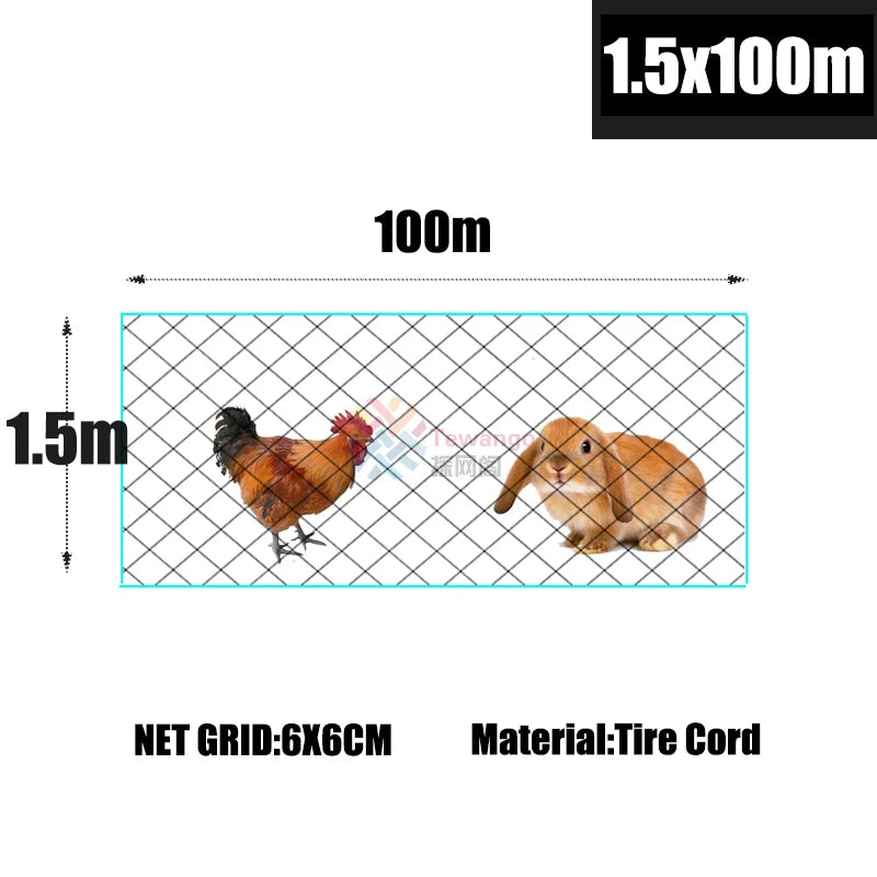 Chicken Rabbit Fence Poultry Nylon Mesh Netting Farming Garden Pond Protection Net  Agricultural Anti Bird Net 10-50M Length