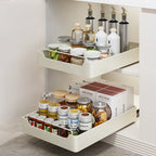 Kitchen Storage metal holdetr with Slide Rails Pull-out Drawer Storage Tray Spice Storage Rack  kitchen accessories organizer