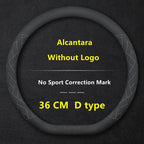 Steering Wheel Cover For Tesla Model 3 Y S X Alcantara 4 Seasons 36-39 CM Diameter Black Car Interior Accessories 2019-2025
