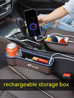 Hyundai N Line I30 Sonata Elantra i40 Kona Tucson IONIQ Santa-fe Venue i20ix25 Car Seat Gap Crevice Slot Storage Box Accessories