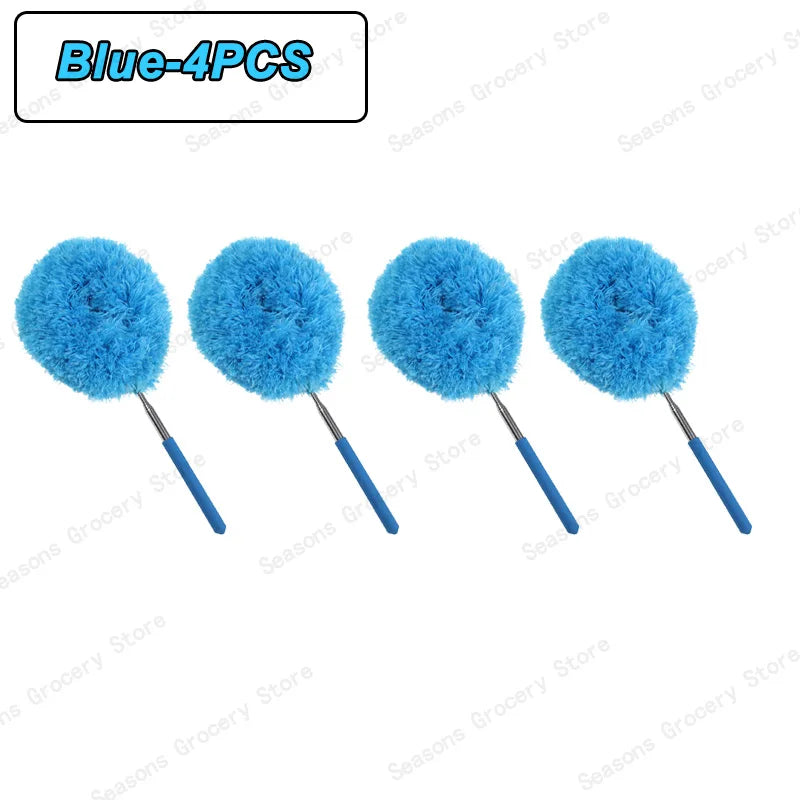 Reusable Microfibre Ceiling Fan Duster Dusting Dust Duster Ceiling Fan Blade Cleaning Adjustable Length Household Cleaning Tool