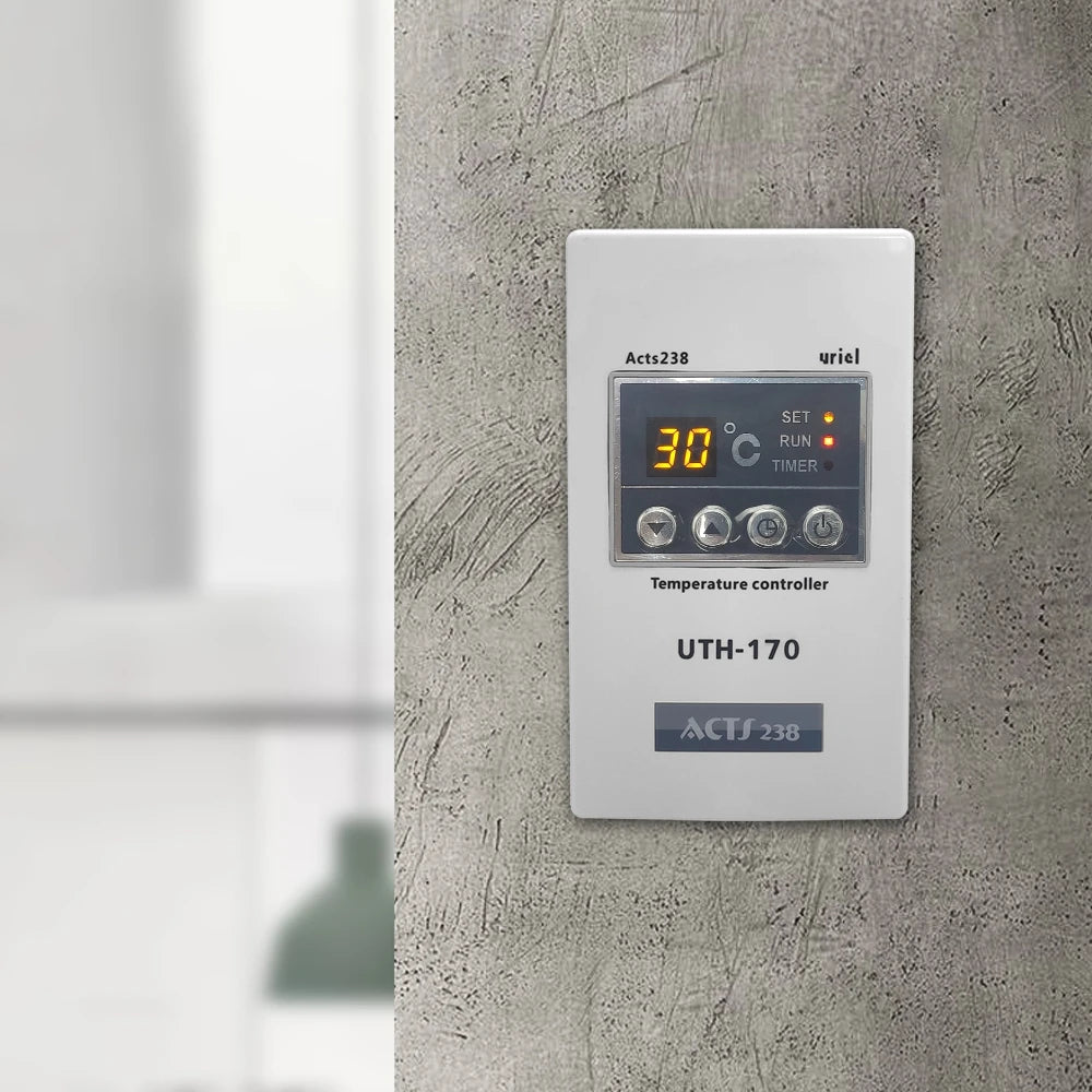 UTH-170 Electric Heating Film Thermostat 18A Temperature Controller for Steam Room/High Temperature Yoga Room