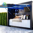 Customized Contemporary Modular Outdoor Prefabricated Mobile Kitchen Unit Wind and Rainproof Mobile Garden Cabinet