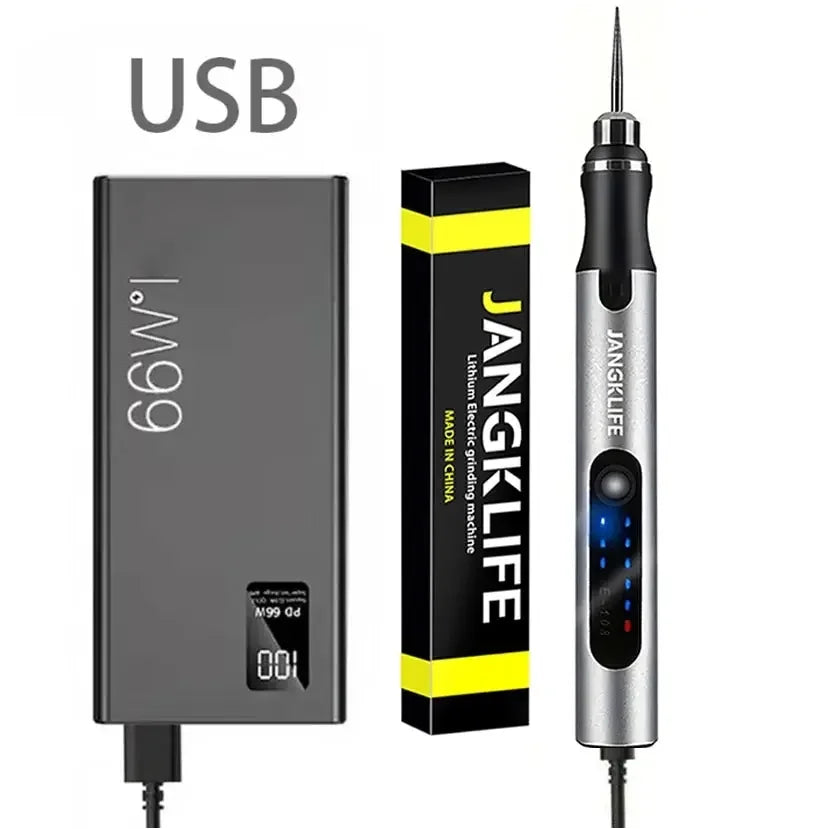 JANGKLIFE USB Cordless Rotary Tool Kit Woodworking Engraving Pen DIY For Jewelry Metal Glass Mini Wireless Drill