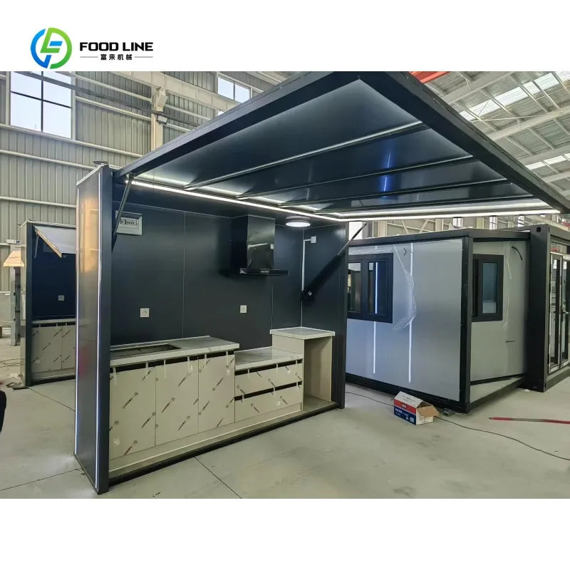 Customized Weatherproof Outdoor Kitchen With Grill Fridge And Stone Top For Home Garden Backyard Party & Commercial Catering Use