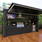 Customized  Outdoor Kitchen Built Outside Bar Barbecue Grill Waterproof Garden Backyard Outdoor Kitchen Cabinets