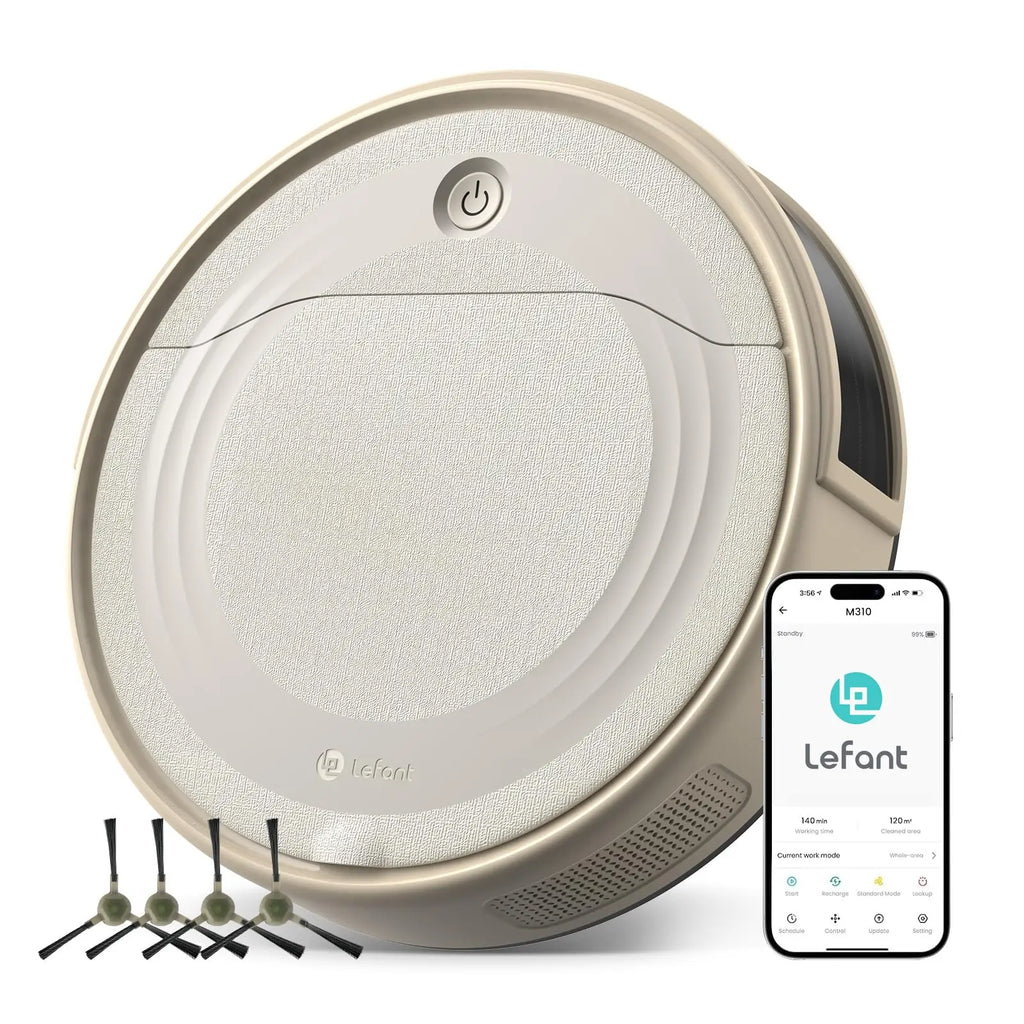 Lefant M310 Robot Vacuum Cleaner 4500PA Powerful Suction 180 Minutes,App/Alexa Control Ideal for Pet Hair and Hard Floors