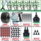 KESLA Greenhouse 5-50M Drip Irrigation System Automatic Watering Garden Hose DIY Micro Drip Watering Kits w/ Adjustable Drippers