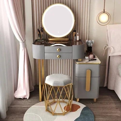 Vanity Makeup Desk Dressing Vanity Makeup Desk Organizers Mirror Storage Dressers Bedroom Multifunctional Schminktisch Furniture