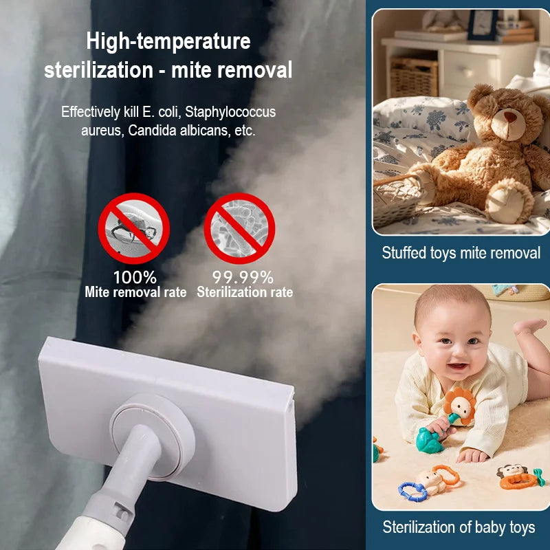 1200W Portable Handheld Steam Cleaner High Temperature Pressurized Steam Cleaning Machine with Brush Heads for Furniture Car