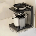 KYCOR-Adjustable Pot Organizer Rack - Space-Saving, Rustproof Storage For Pans, Pots & Lids - Under Cabinet Kitchen Solution